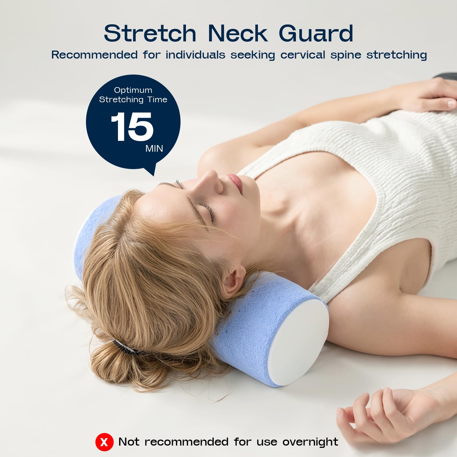 Forcanby neck roll with ice-silk fabric delivers a cool-to-the-touch feel for better sleep.