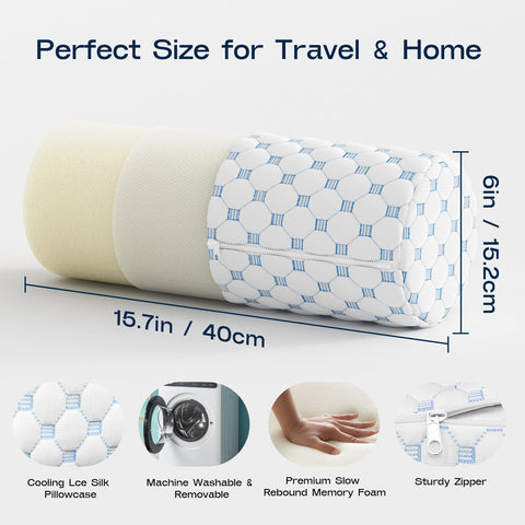 Forcanby removable cover keeps the neck roll pillow fresh and easy to wash