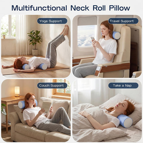 Forcanby neck roll pillow in travel size is easy to pack and take on trips.