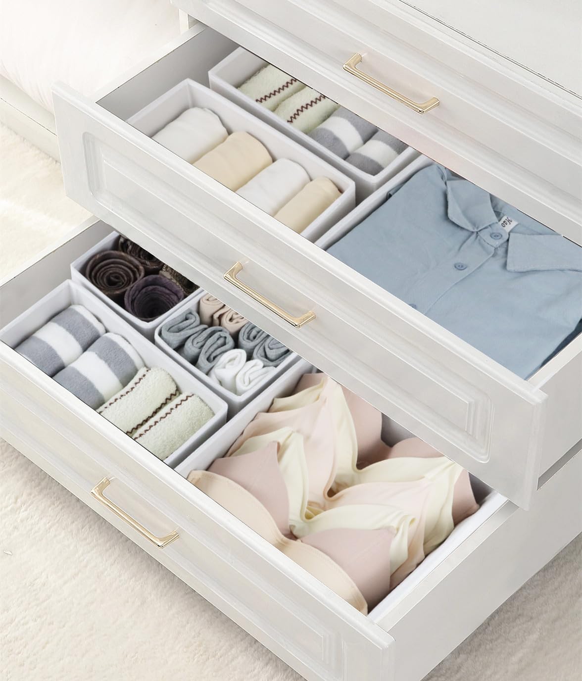 Fordonral drawer organizer in-drawer use keeps dresser neat