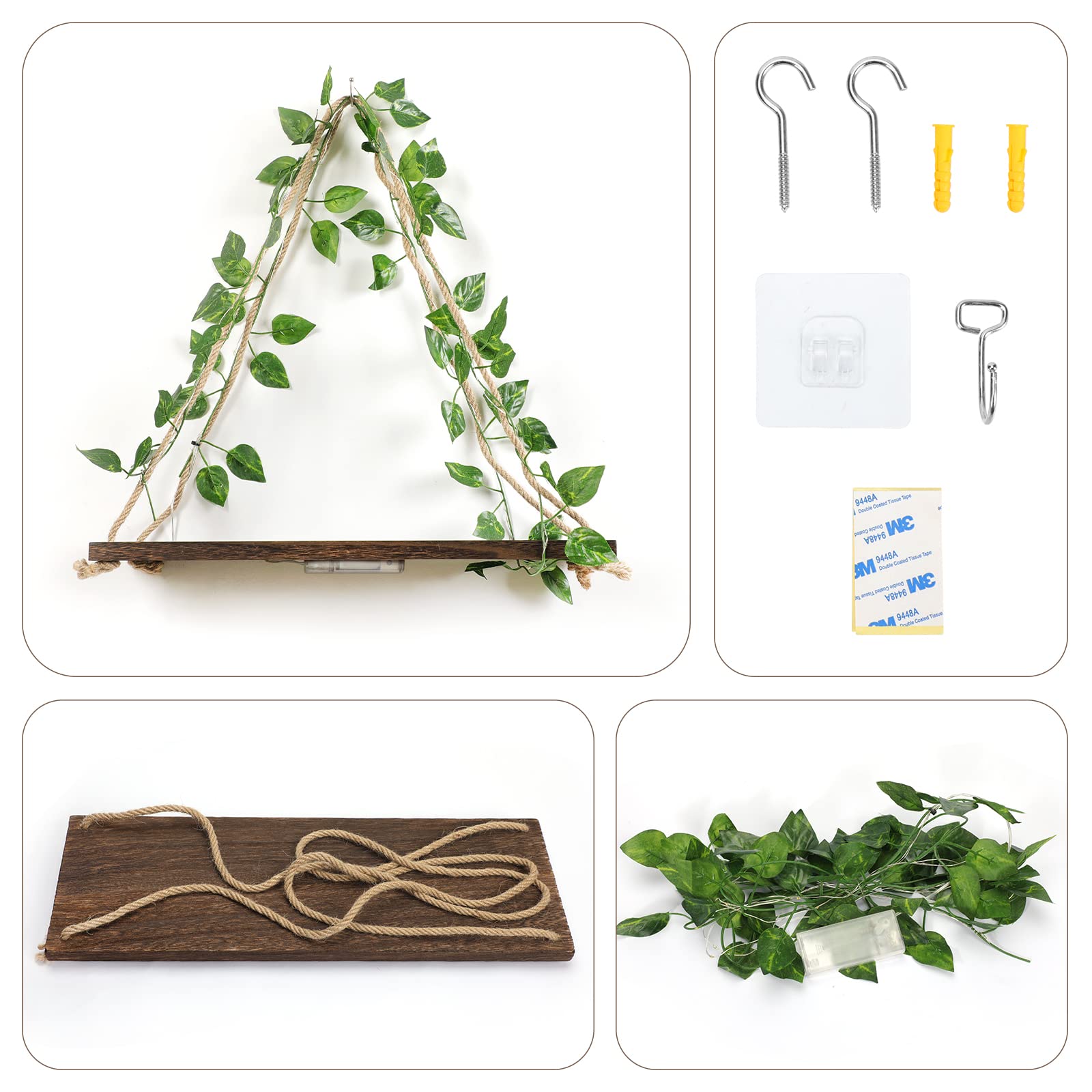 Forest Angle bedroom display shelf for plants and keepsakes