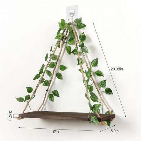 Forest Angle green leaf design shelf complements modern interiors