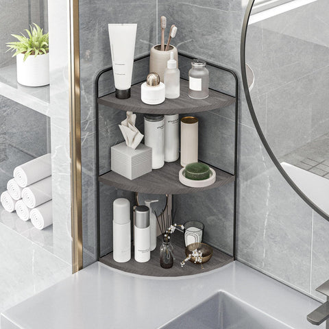 Forest Angle vanity storage organizer holding daily bathroom items