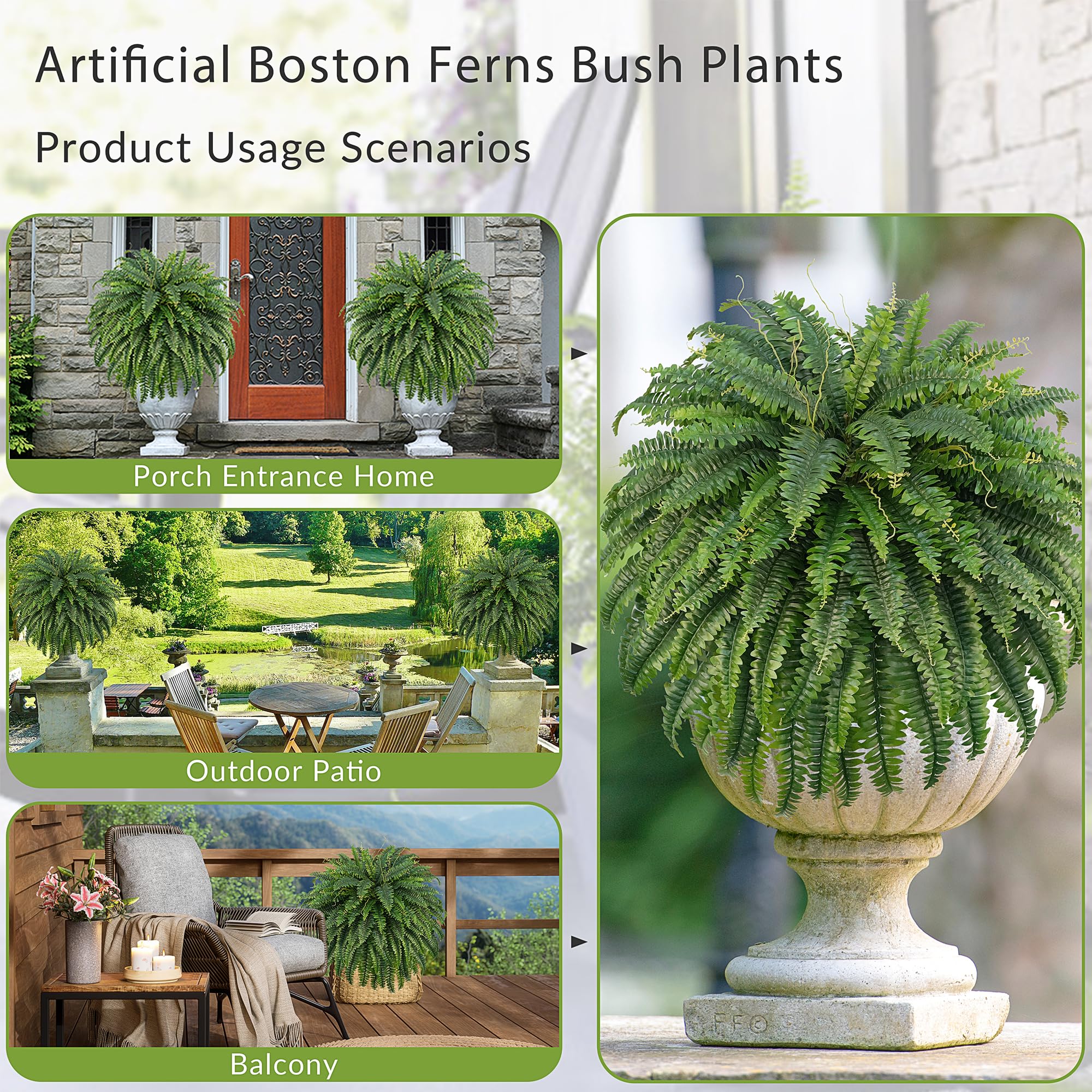 FOREST PRINCE UV-resistant fern maintains color outdoors