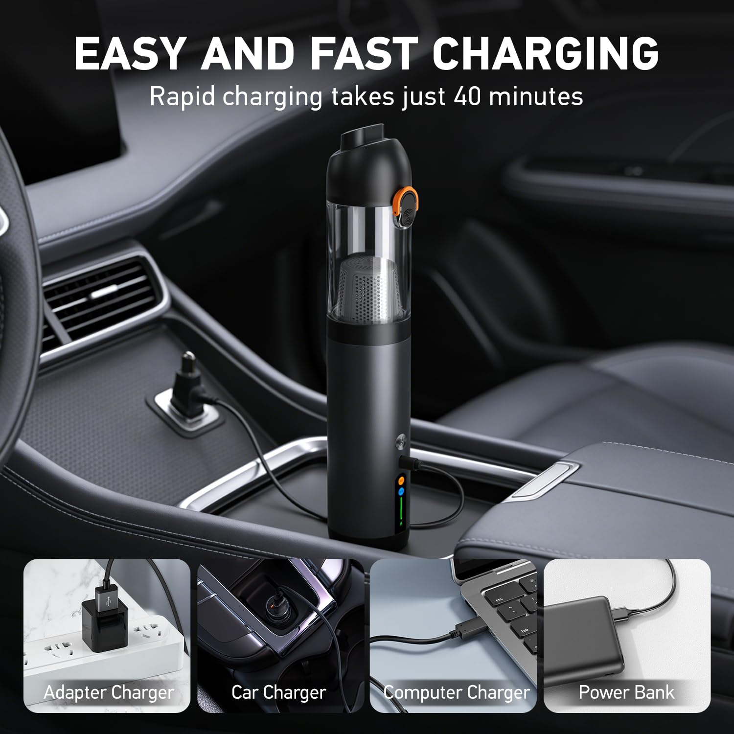 FORETOO two-suction-modes provide flexible power for different tasks