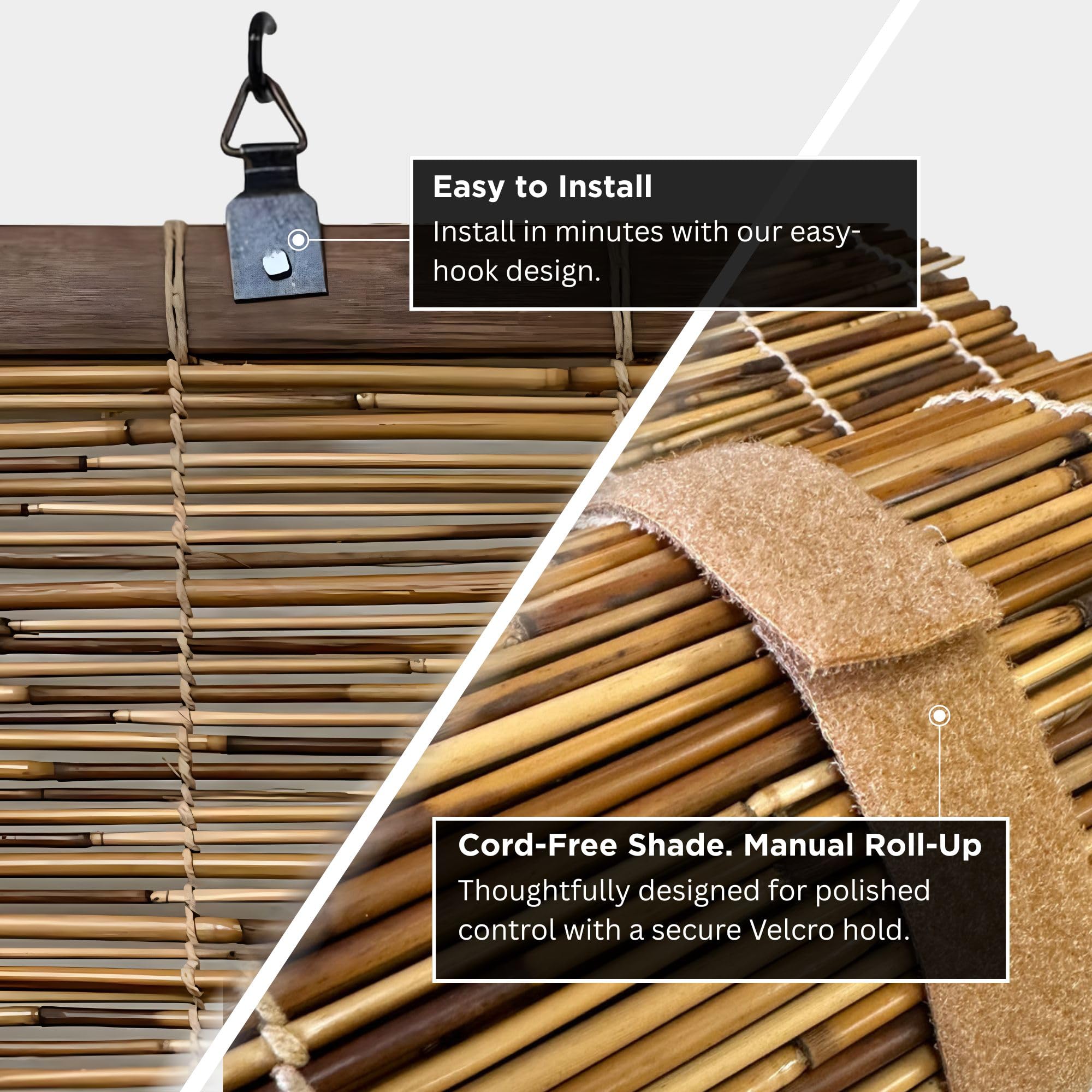 FOREVER BAMBOO cordless operation demo showing simple height adjustment
