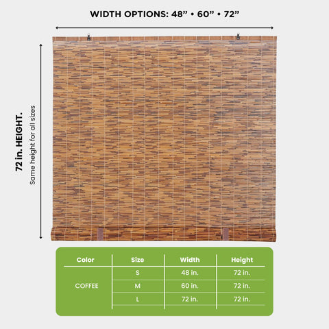 FOREVER BAMBOO reed texture close-up showing natural finish and rustic décor suitability