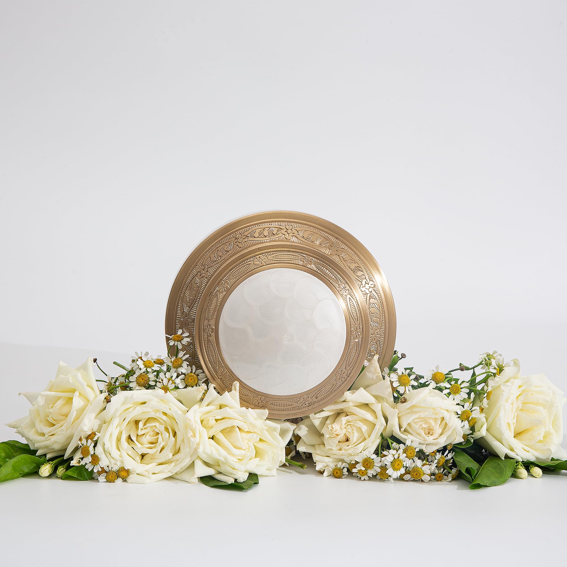 Forevermore Keepsakes brass urn packed in box, ready for gifting or ceremony.