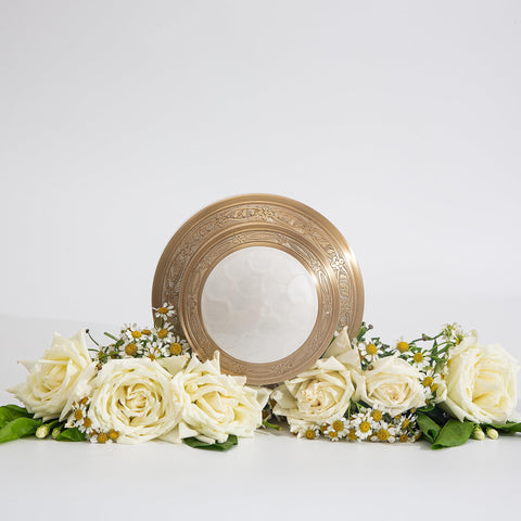 Forevermore Keepsakes brass urn packed in box, ready for gifting or ceremony.