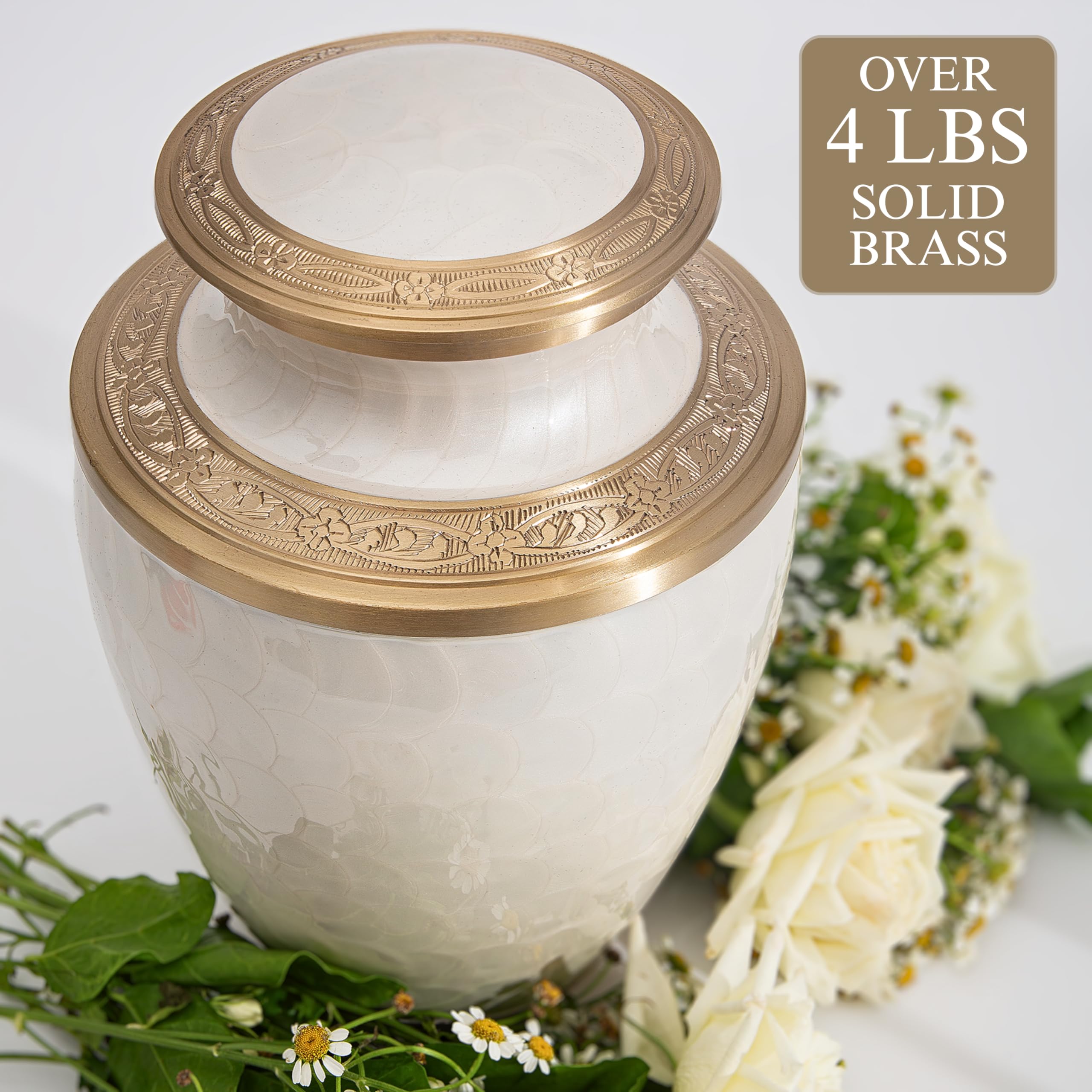 Forevermore Keepsakes urn threaded lid closeup, secure ashes with a dignified seal.
