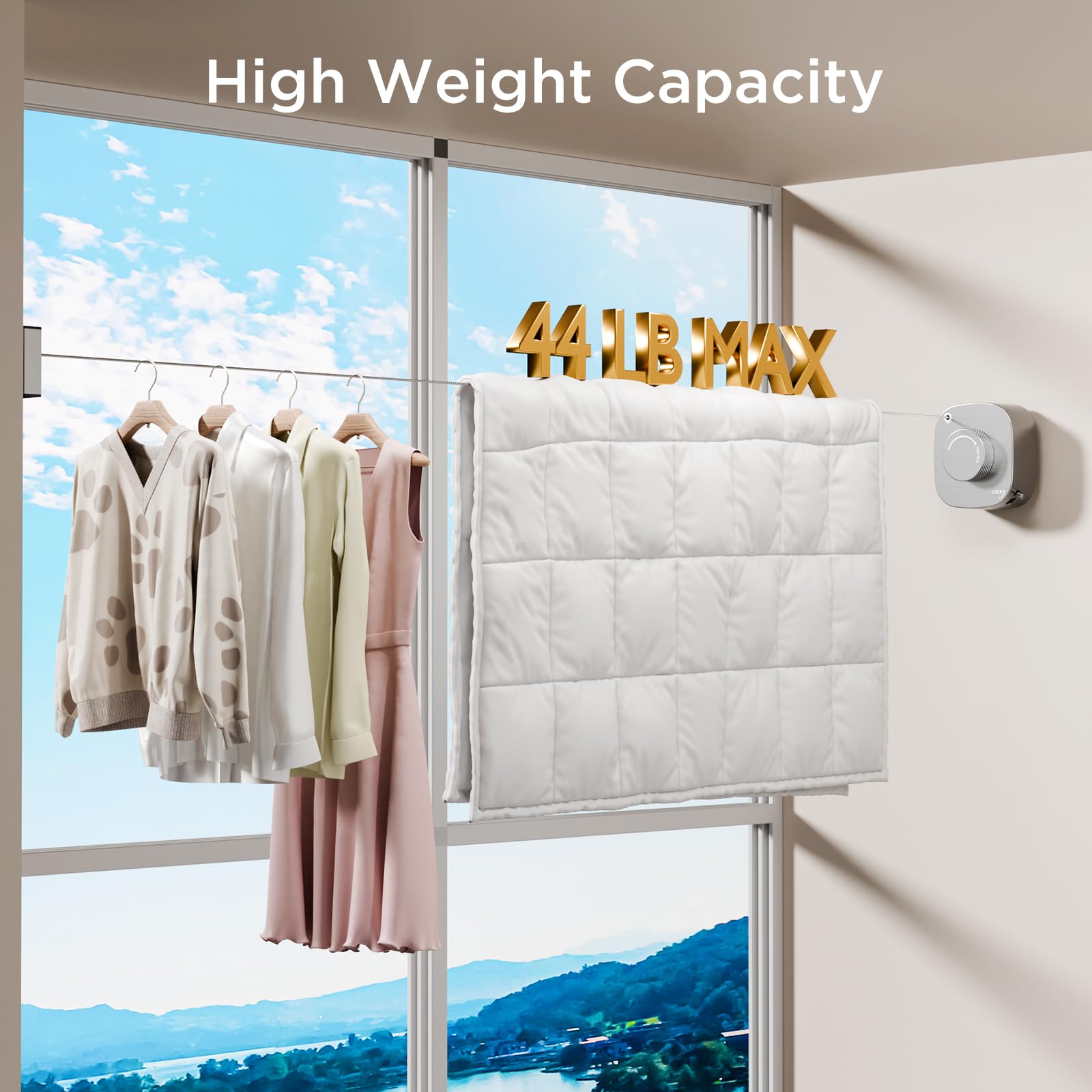 FORIOUS 13-8 ft extension provides ample drying space