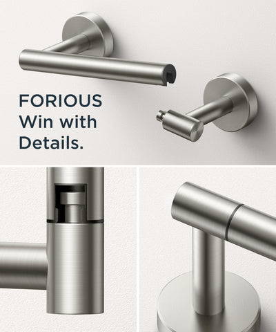 Installation with FORIOUS positioning card for accurate mounting in minutes