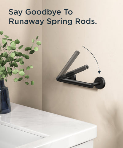 FORIOUS stainless steel wall-mount holder in matte black with rustproof finish.