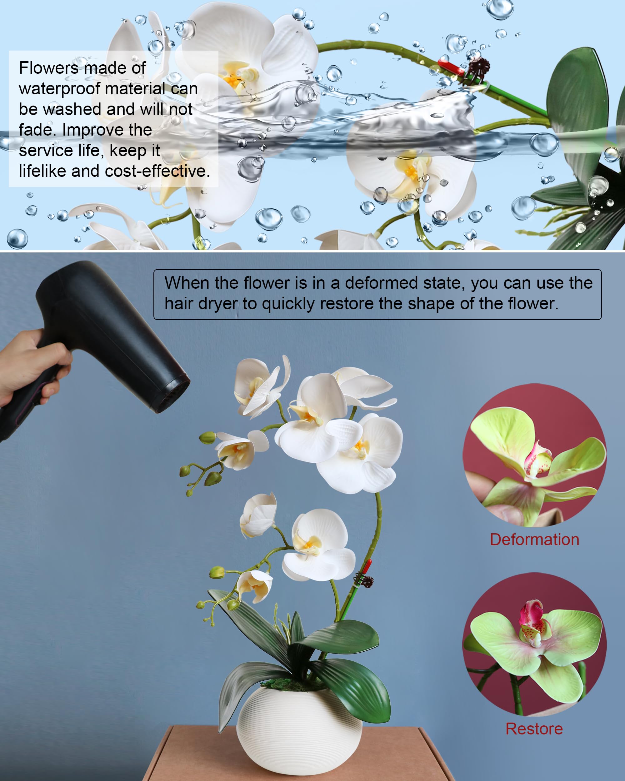 Forlaoers durable artificial flower keeps a lush look year-round.