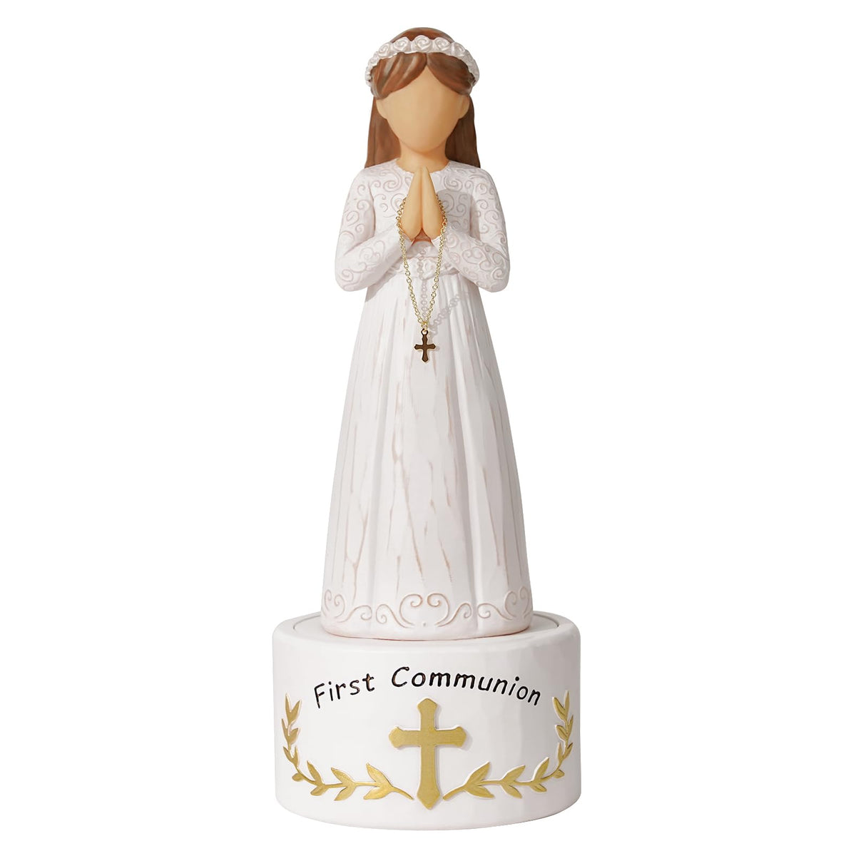 Formiele First Communion girl figurine front view for sacred-table display