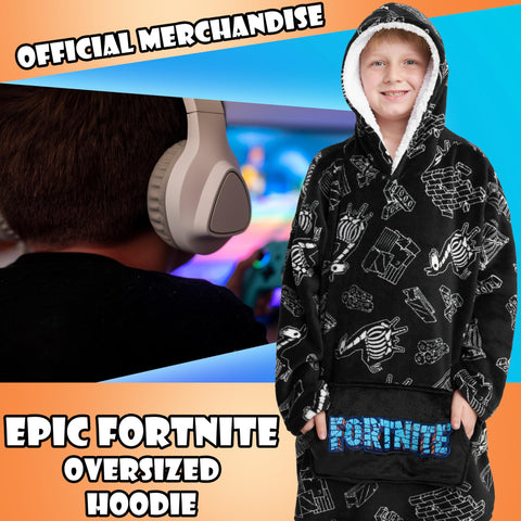 Fortnite wearable blanket for gamers on quick sofa breaks.