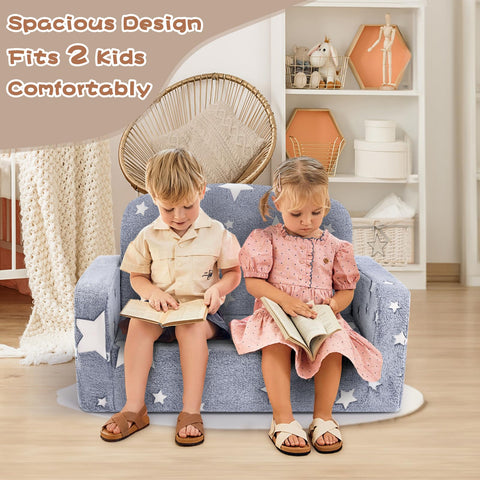 Foryoomi couch displaying glow-in-the-dark stars pattern for nighttime fun.