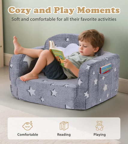 Foryoomi kids couch blanket included for extra warmth during reading