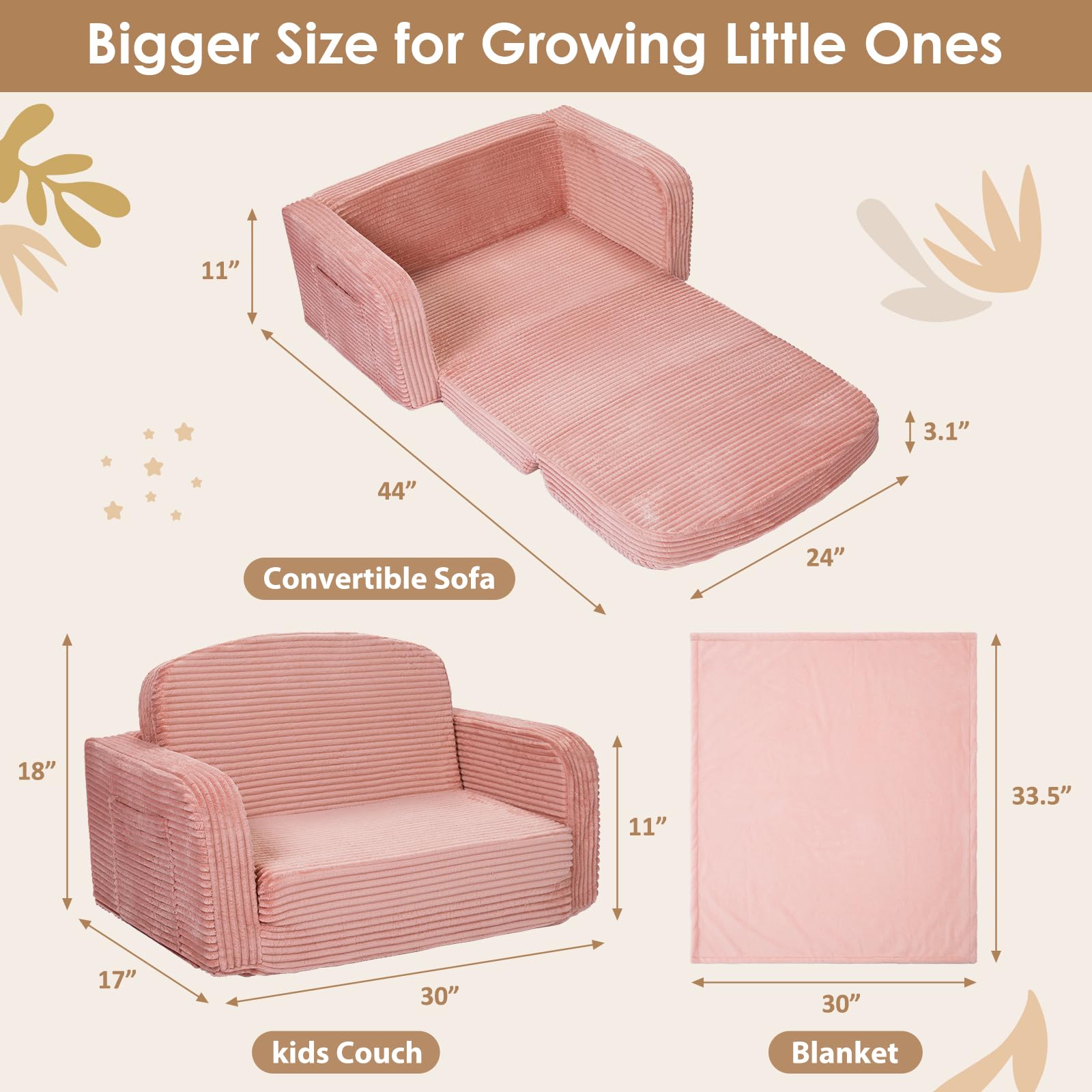 Foryoomi non-slip bottom keeps chair steady during active play
