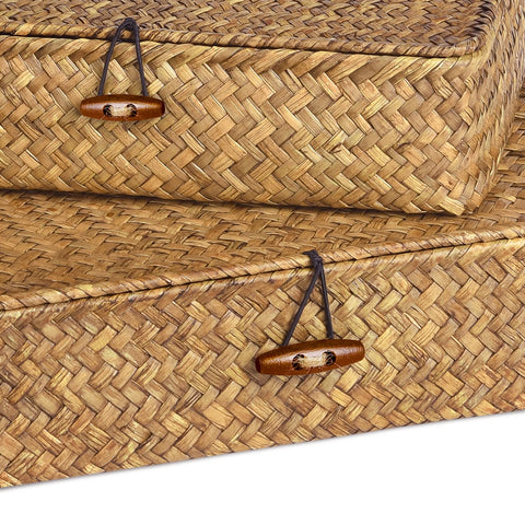 Large FOSSORH seagrass bin demonstrates versatile storage for books or toys.