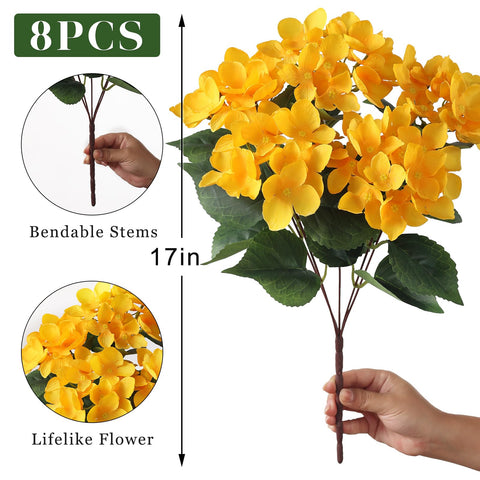 FOTEEWL outdoor-ready hydrangea petals stay vibrant in sun.