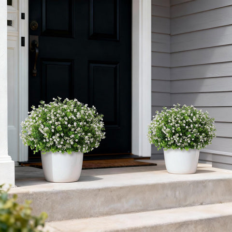 FOTEEWL weatherproof eucalyptus topiary for outdoor porch or garden.