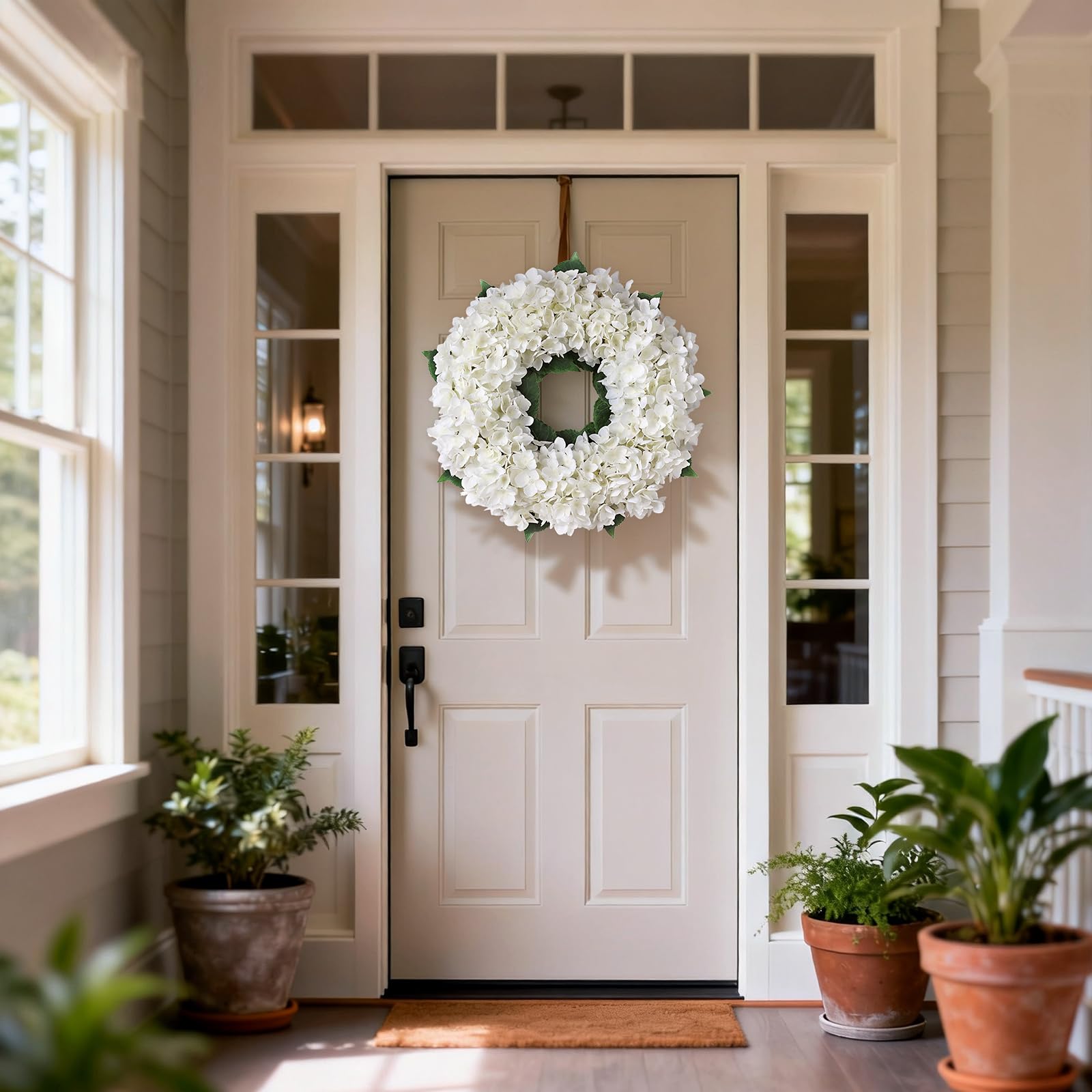 No bald spots thanks to abundant hydrangea flowers for a full silhouette