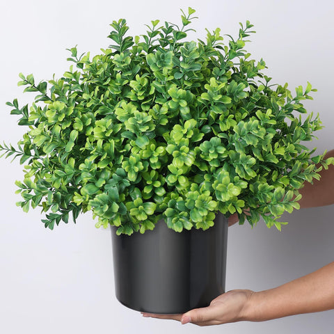 FOTEEWL topiary pots emphasize sturdy black planters for indoor or outdoor use.