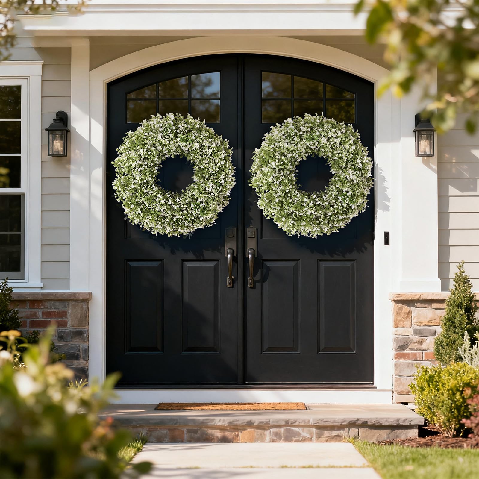 FOTEEWL wreath for walls or doors brightens indoor spaces without maintenance.