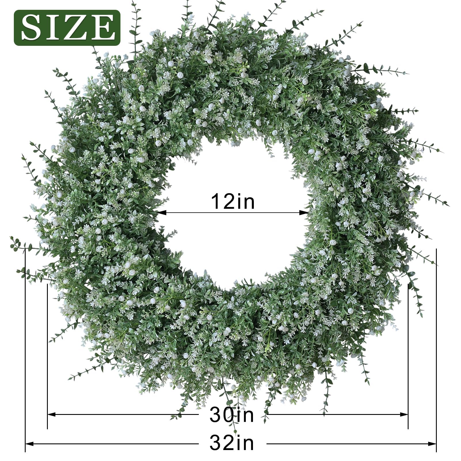 FOTEEWL eucalyptus wreath wall decor for farmhouse style.