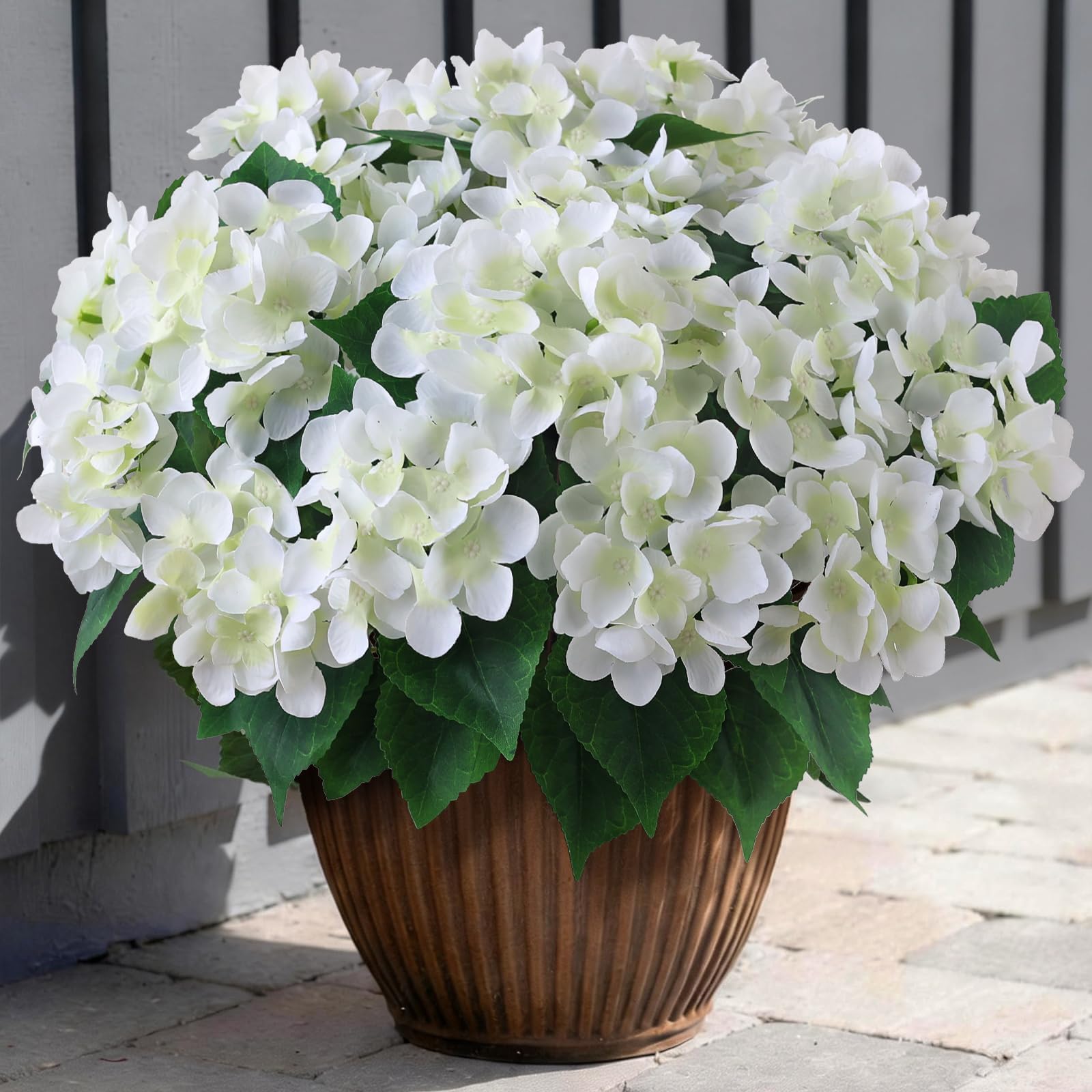 FOTEEWL hydrangea bouquet on the front door adds welcoming color and seasonal charm.