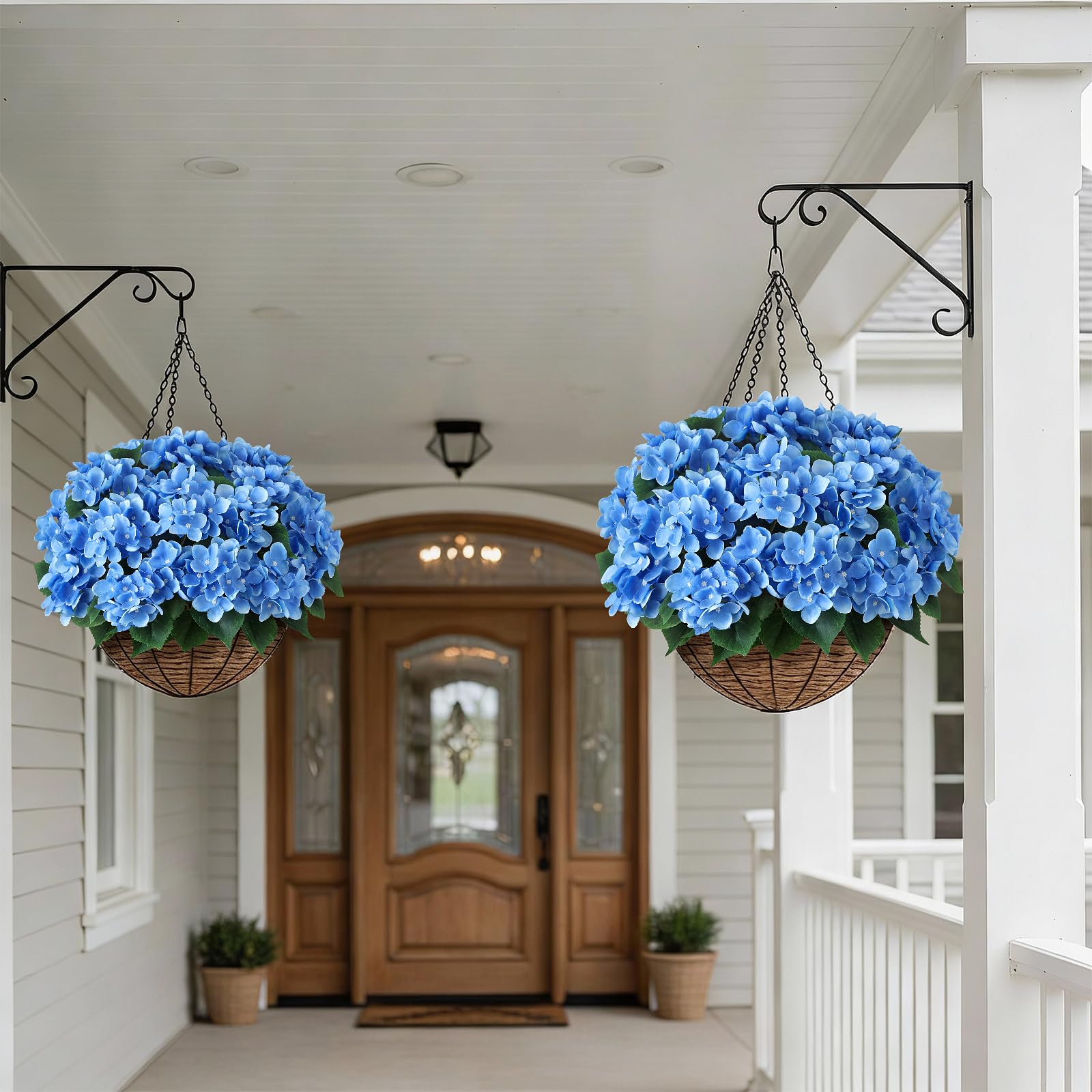 FOTEEWL hydrangea stems with steel wire, easy bending and shaping.
