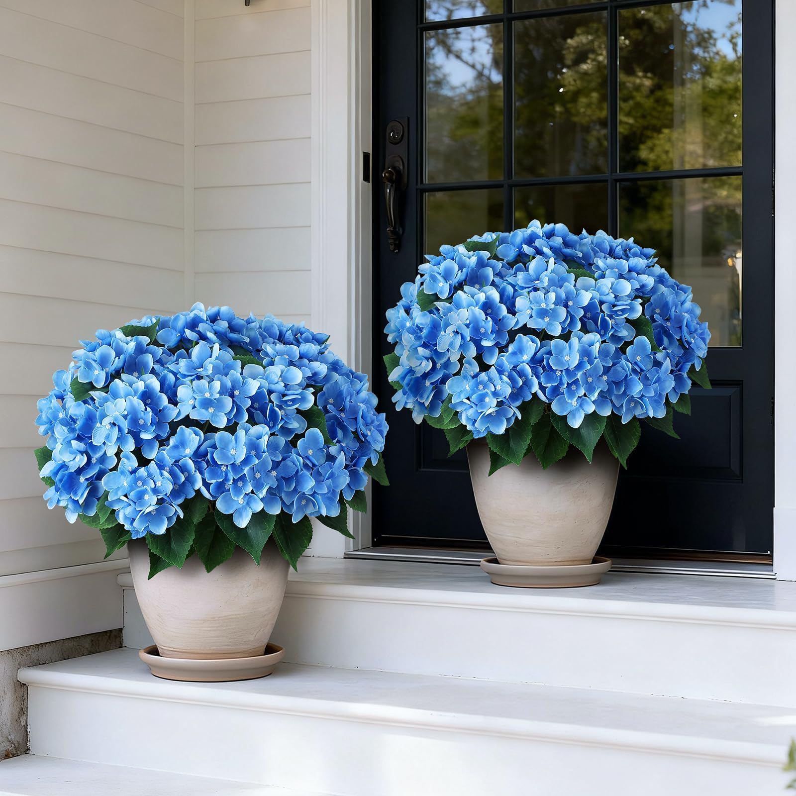 FOTEEWL hydrangea topiary sphere close-up showing lush petals.