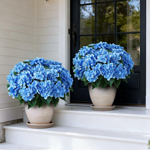 FOTEEWL hydrangea topiary sphere close-up showing lush petals.