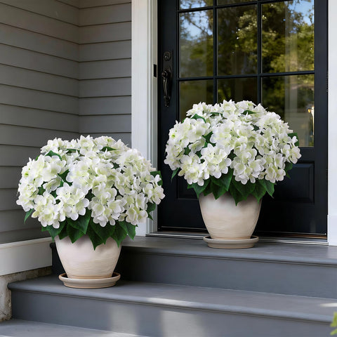 FOTEEWL outdoor hydrangea bush with UV-resistant petals stays vibrant outside