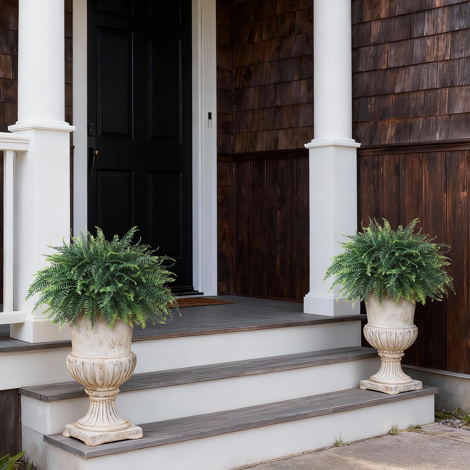 FOTEEWL outdoor fern plants are sun-resistant and fade-proof for patios.