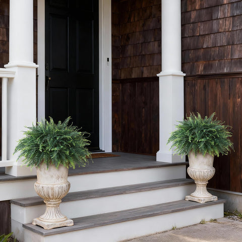 FOTEEWL outdoor fern plants are sun-resistant and fade-proof for patios.