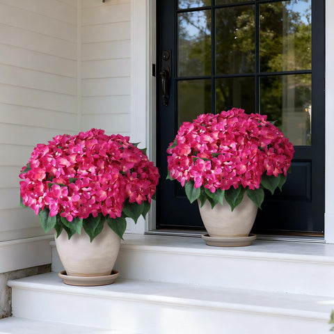 FOTEEWL outdoor hydrangea topiary front door display with sun resistance