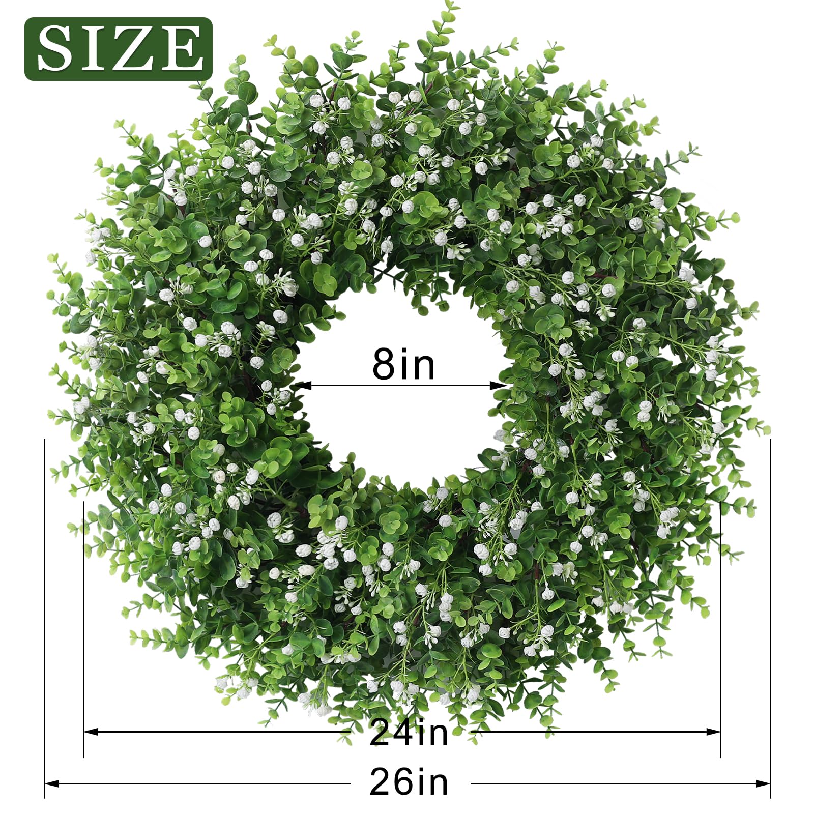 Indoor wall display using the FOTEEWL wreath for versatile styling