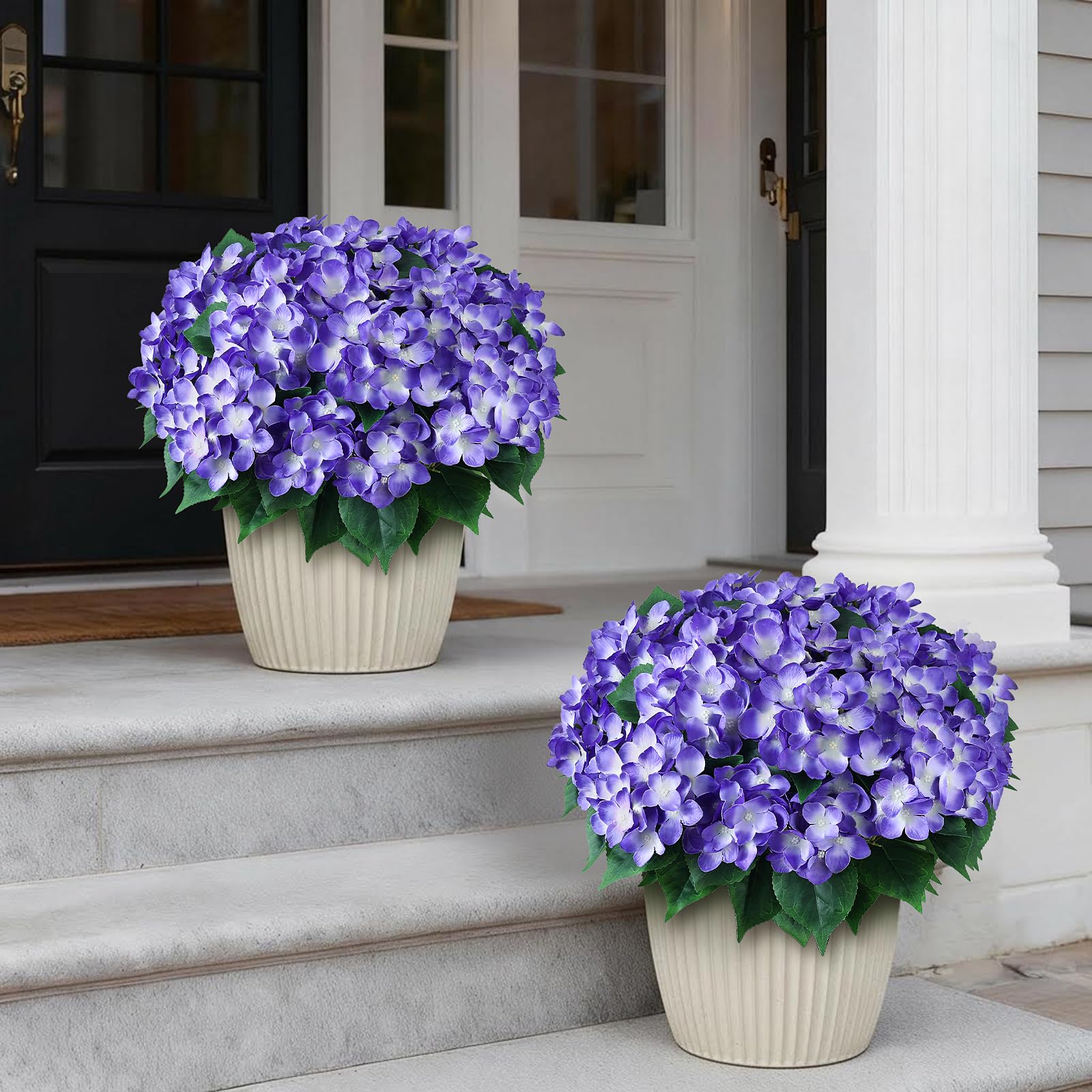 FOTEEWL purple hydrangea 17in stems bring lush realism to home decor.