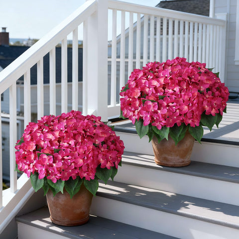 FOTEEWL silk hydrangea heads resist fading for outdoor beauty