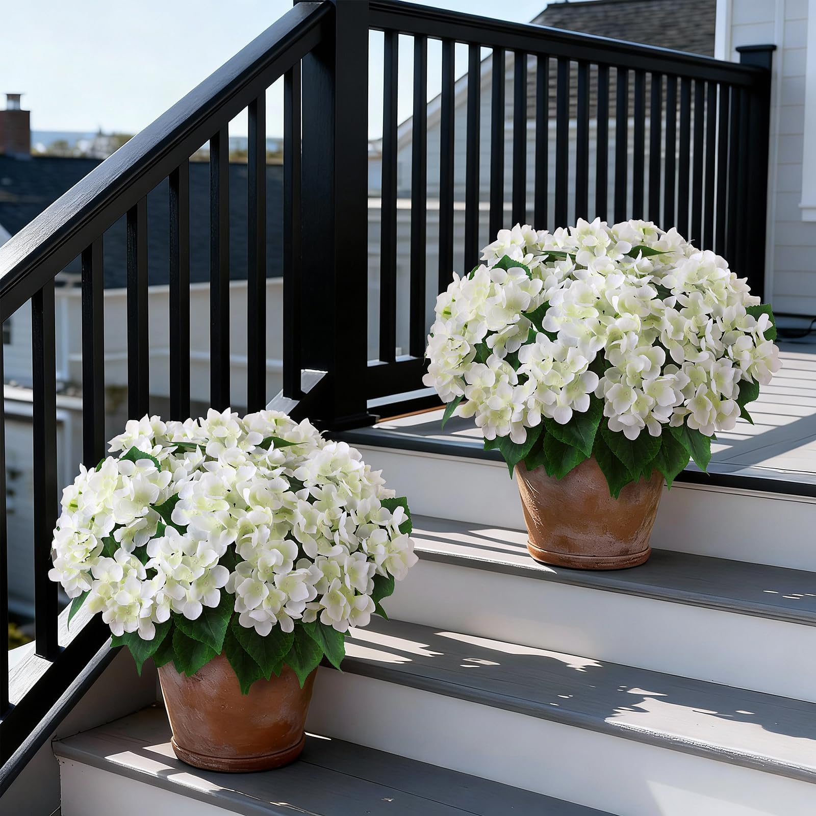 FOTEEWL sphere-topiary hydrangea with plump design adds lush entrances