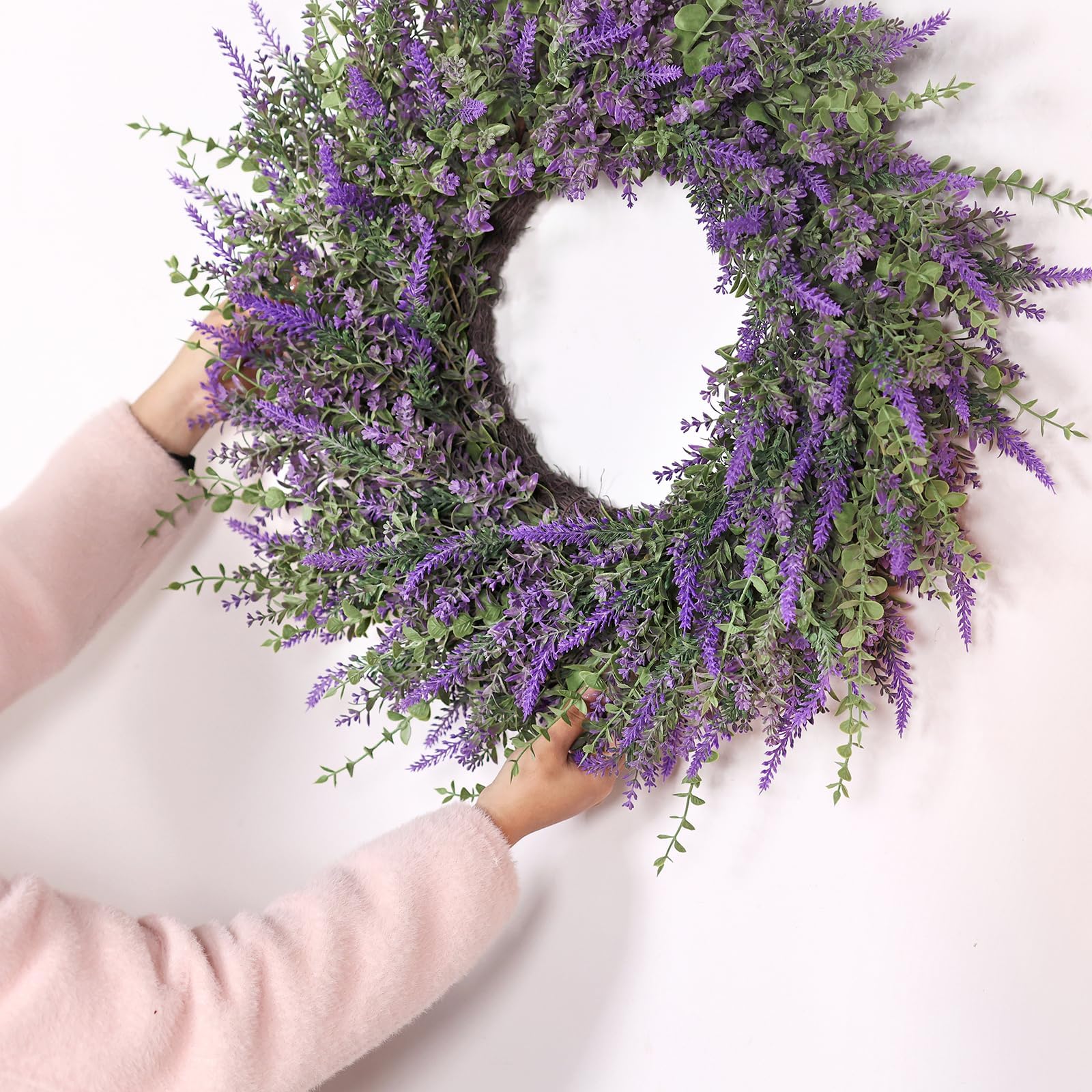FOTEEWL versatile wreath on front door, wall, or window for seasonal styling