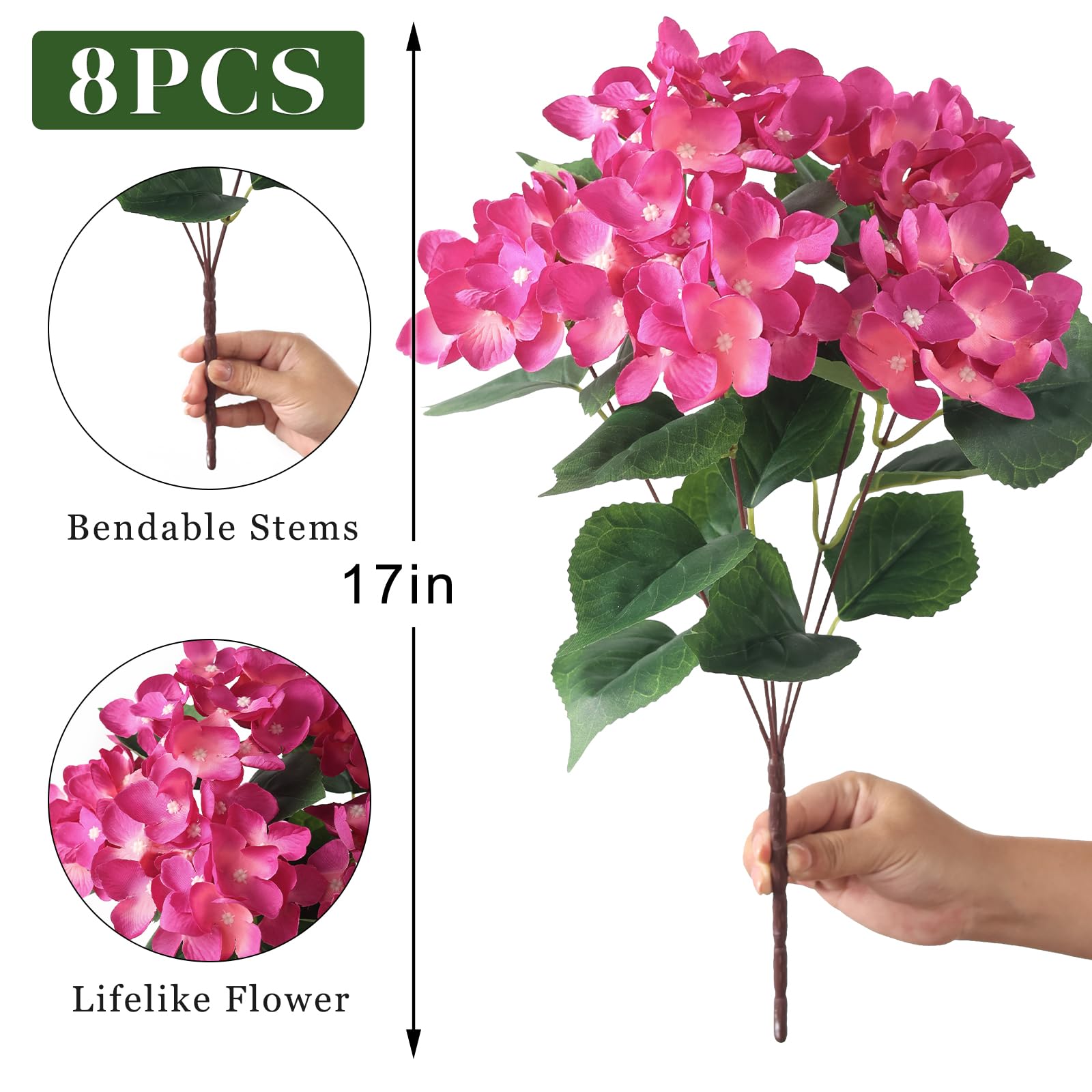 FOTEEWL outdoor hydrangea is waterproof and UV-resistant.