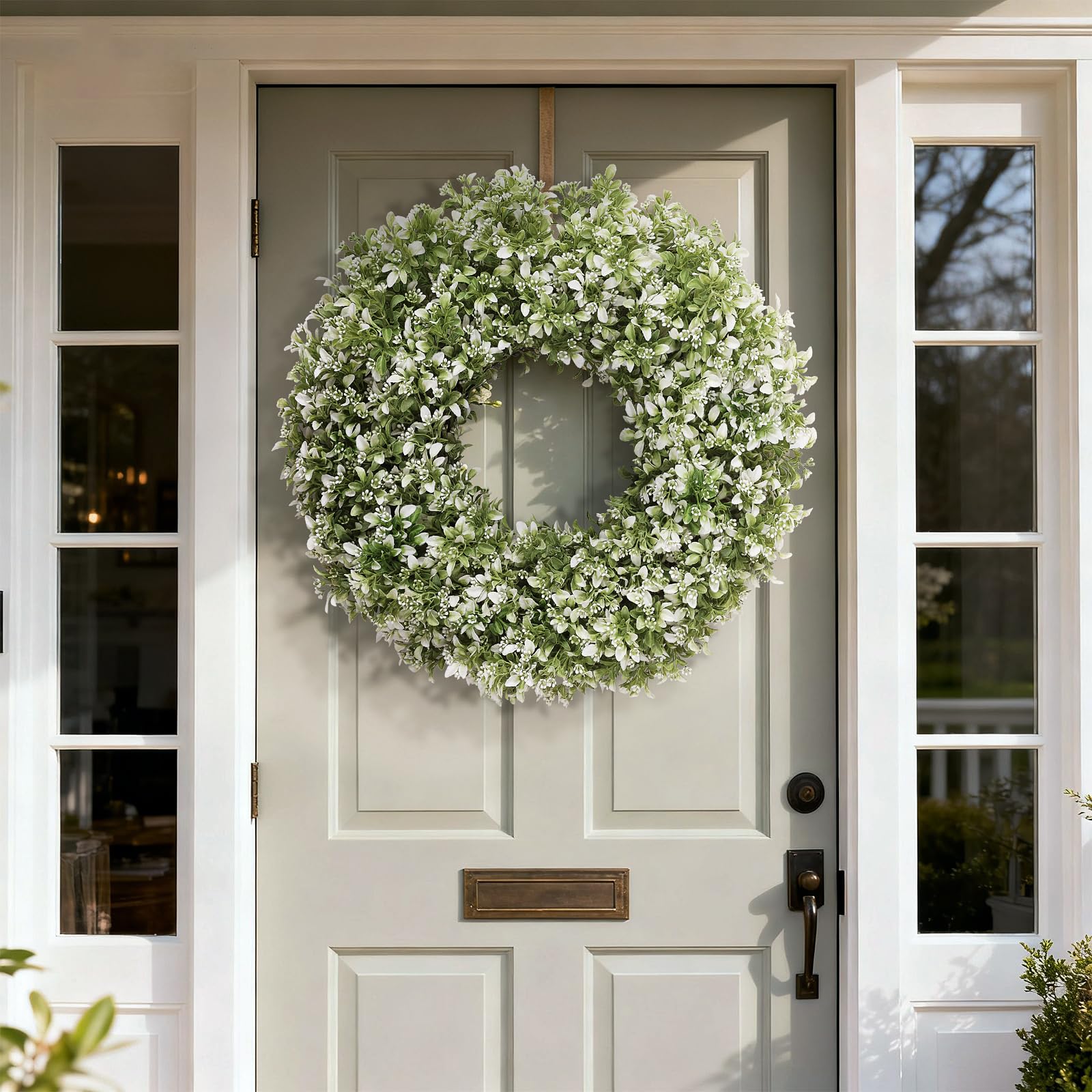 FOTEEWL spring-summer ambiance wreath used indoors or outdoors.