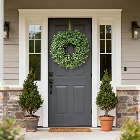 FOTEEWL 26-inch wreath welcoming entrance with lush greenery