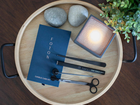 Foton Candles Care Kit wick cutter for precise, clean trims.