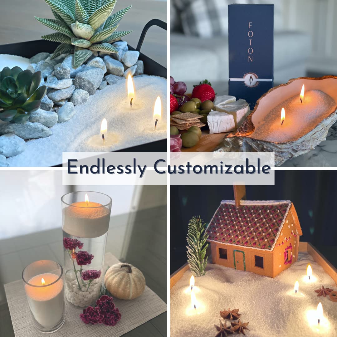 Foton pearled candle 120-hour burn time supports extended evenings