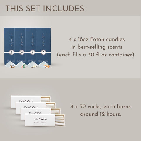 Foton Pearled Candle Vanilla Vibe close-up for warm mood.