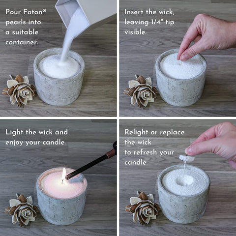 Foton Pearled Candle 30-wick kit enables versatile DIY candle making.